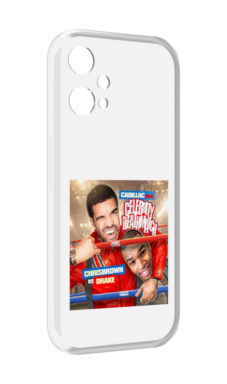 Чехол MyPads Drake & Chris Brown - Celebrity Deathmatch для OnePlus Nord CE 2 Lite 5G задняя-панель-накладка-бампер