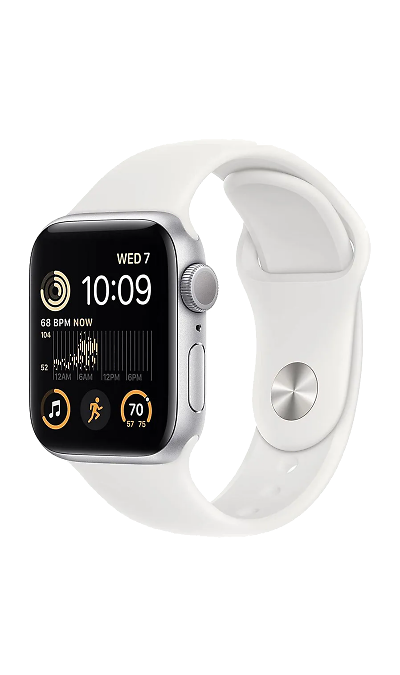 Apple Умные часы Apple Watch SE2, 40 мм, M/L, White sport band, Silver Aluminium (MNTC3)