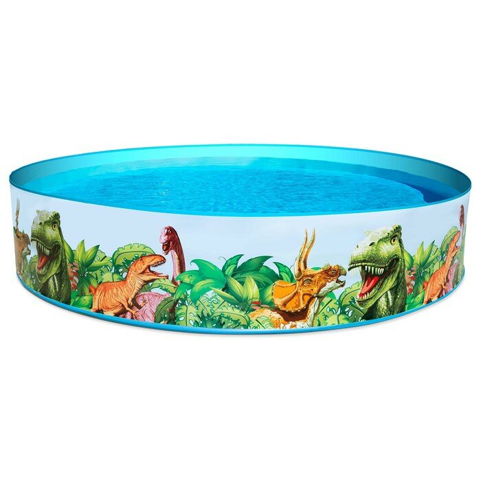 Бассейн Dinosaur Fill'N Fun, жёсткий борт, 244 х 46 см, 55001 Bestway - фотография № 2