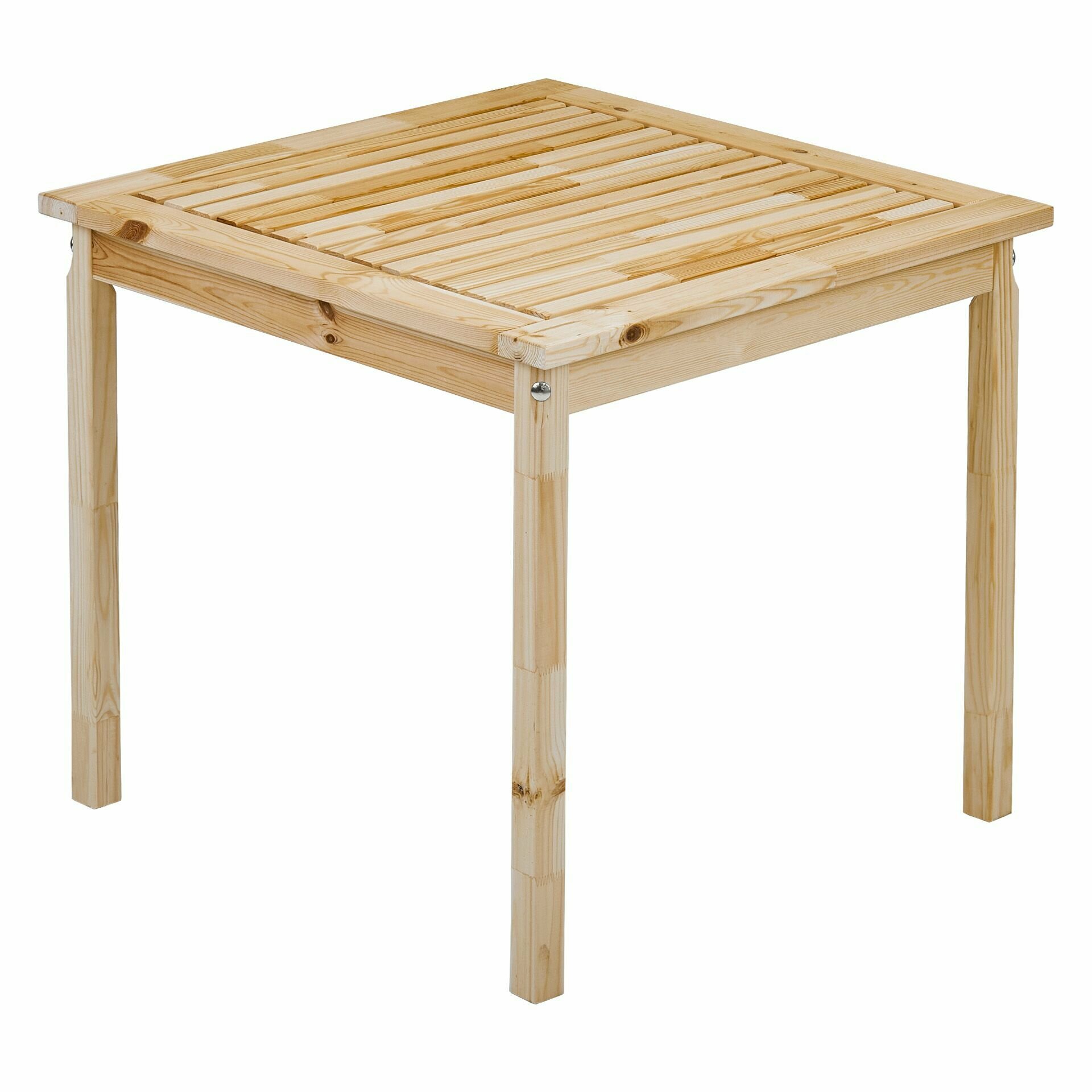 Стол деревянный для сада и дачи, квадратный, 80*80см, хольмен - фотография № 1