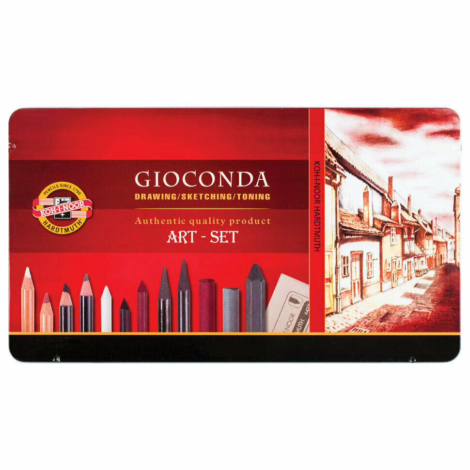 Набор художественный KOH-I-NOOR "Gioconda", 39 предметов, металлическая коробка, 8891000001PL, 180829