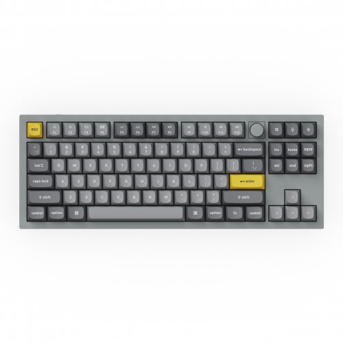 Клавиатура KEYCHRON Q3-N3, RGB, Brown Switch, 87 кнопок, Gray