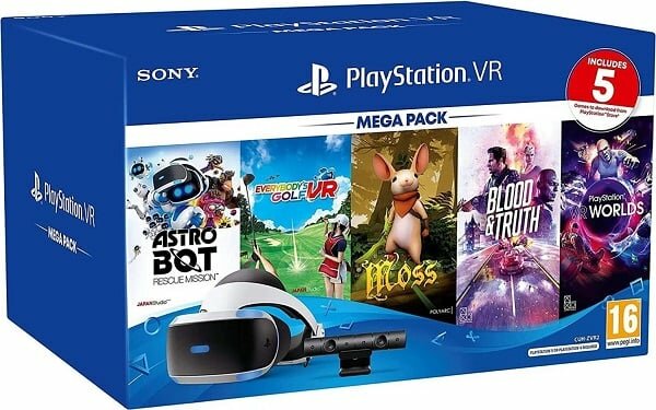 Sony PlayStation VR (CUH- ZVR2) + PlayStation Camera + 5 игр Mega Pack Bundle