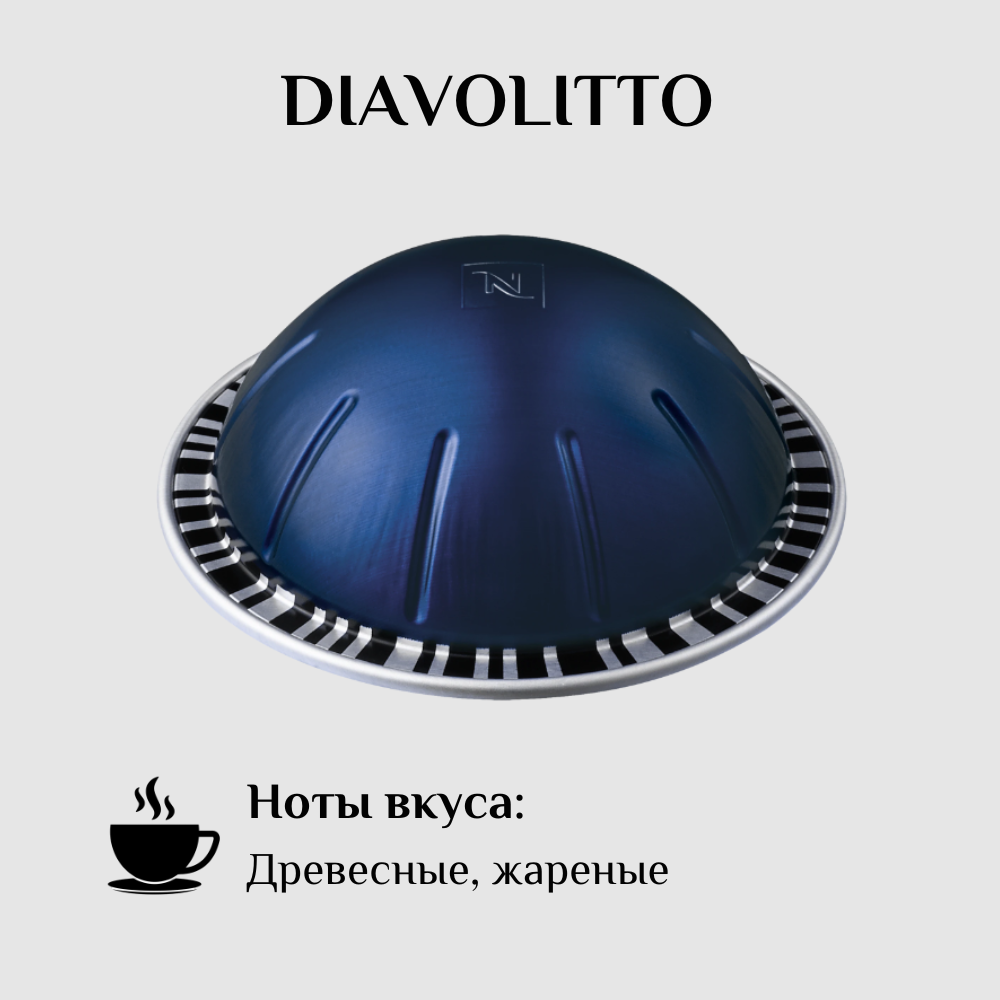 Капсулы для кофемашины Nespresso Vertuo DIAVOLITTO 100 штук - фотография № 2