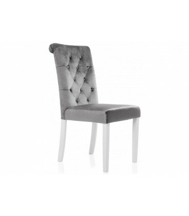 Стул Amelia white / fabric grey