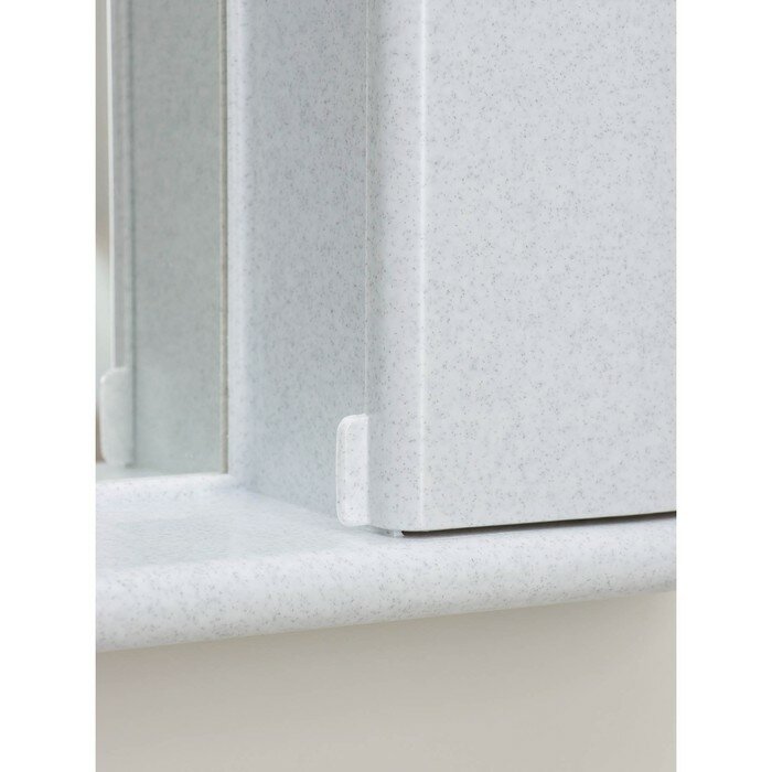 Шкафчик зеркальный для ванной комнаты «Арго», цвет белый мрамор - фотография № 4