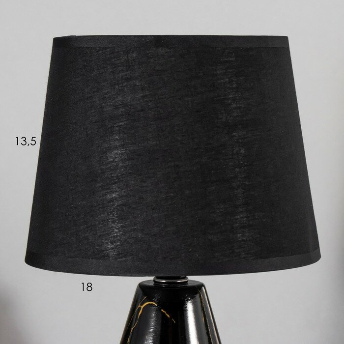 Настольная лампа "Брианна" E14 40Вт черный 32х32х52 см - фотография № 5