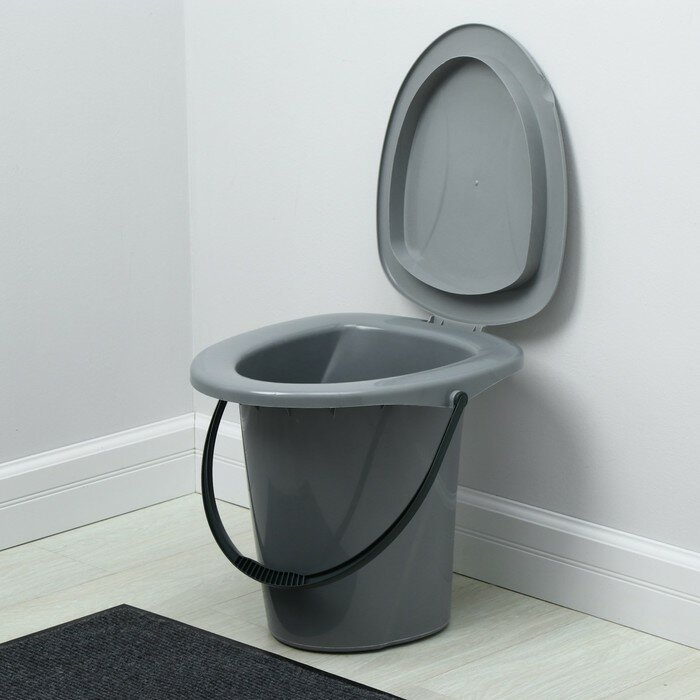 Ведро-туалет, h = 37 см, 18 л, цвет микс - фотография № 2