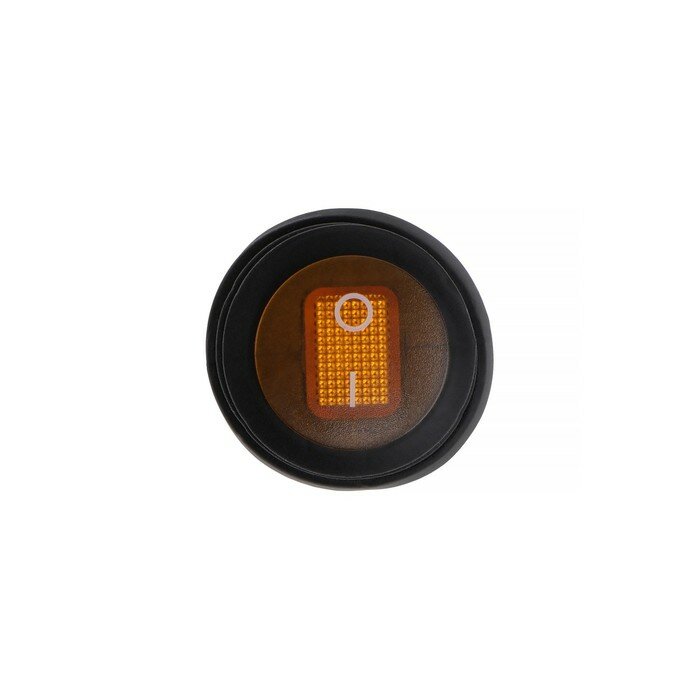 Переключатель влагозащищенный круглый жёлтый с подсветкой, 250 В, 6 А, 3 контакта - фотография № 2