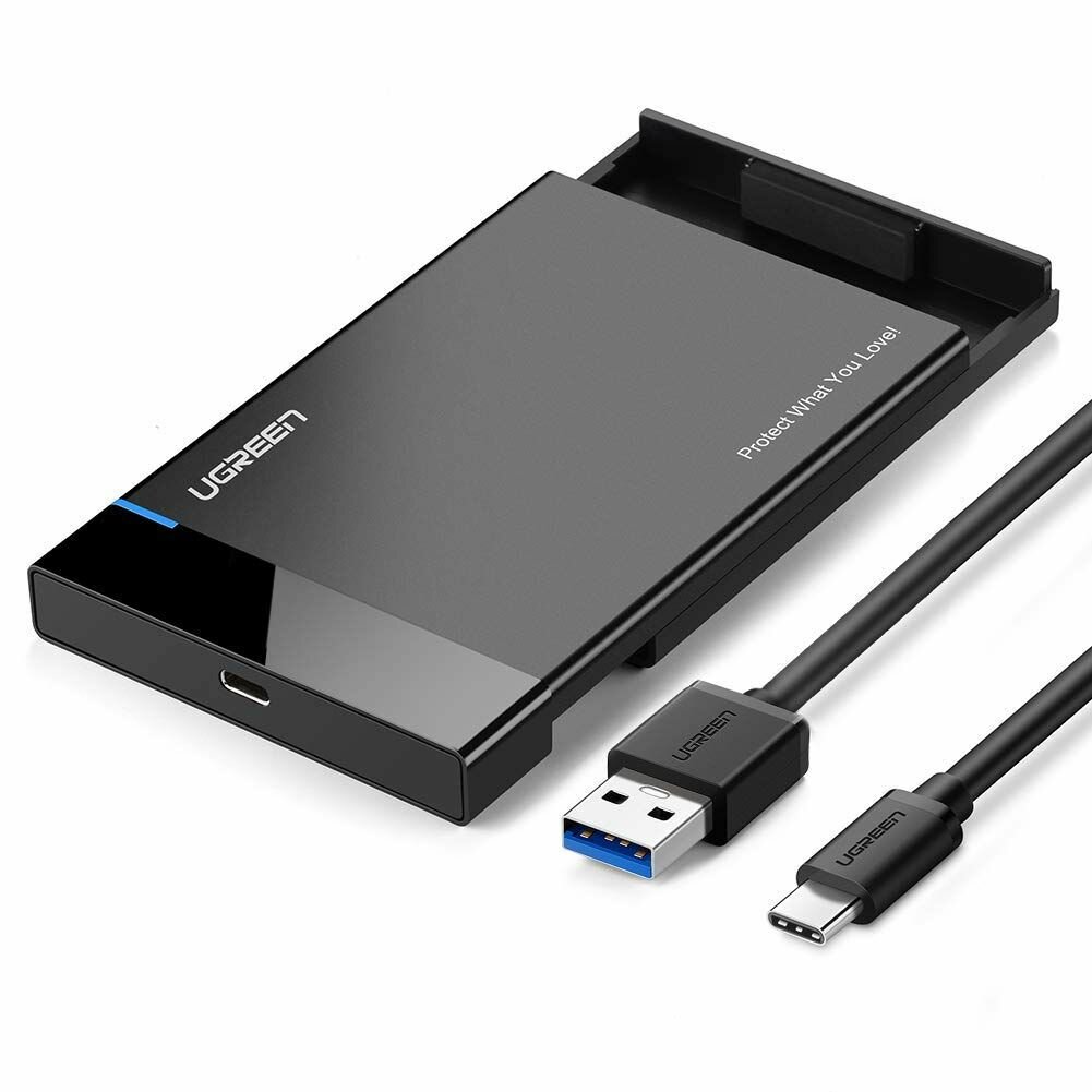 Внешний корпус Ugreen для HDD/SSD 2.5" USB 3.0 кабель USB C в комплекте (50743)