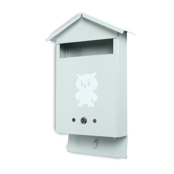 Ящик почтовый с замком, вертикальный, «Домик», серый - фотография № 4