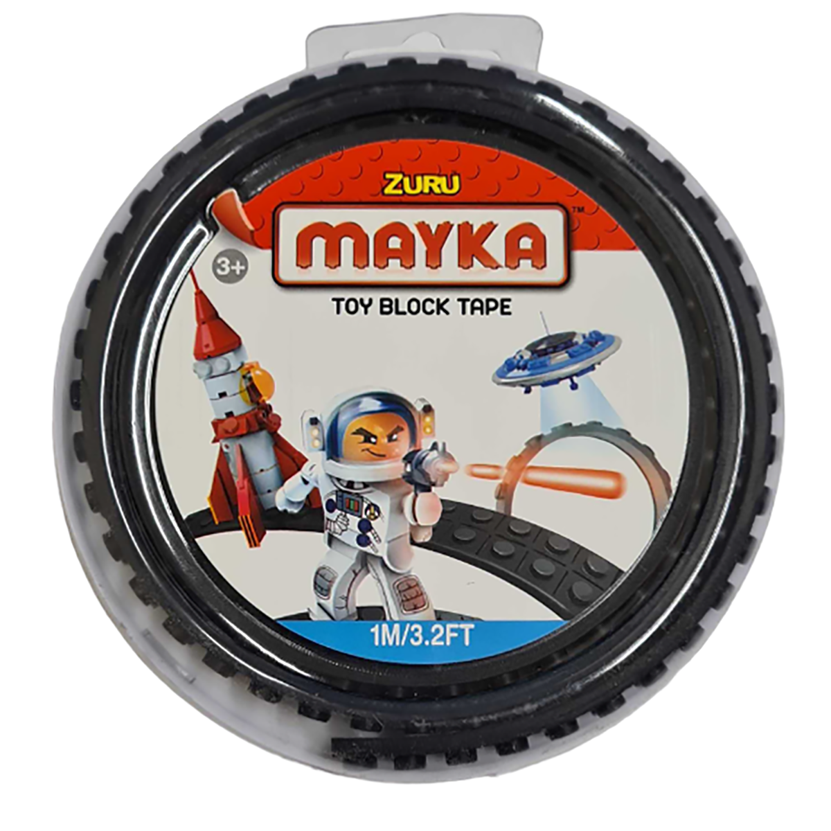 Гибкая лента-скотч Zuru для кубиков Лего "Mayka" 1м/1,5см / Силиконовая лента для конструкторов LEGO, черная арт. 8301/5