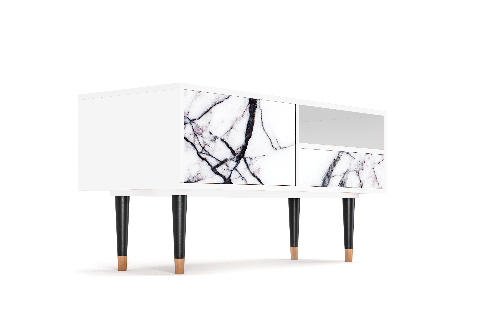 ТВ-Тумба - STORYZ - T3 Raven Marble, 115 x 59 x 48 см, Белый - фотография № 4