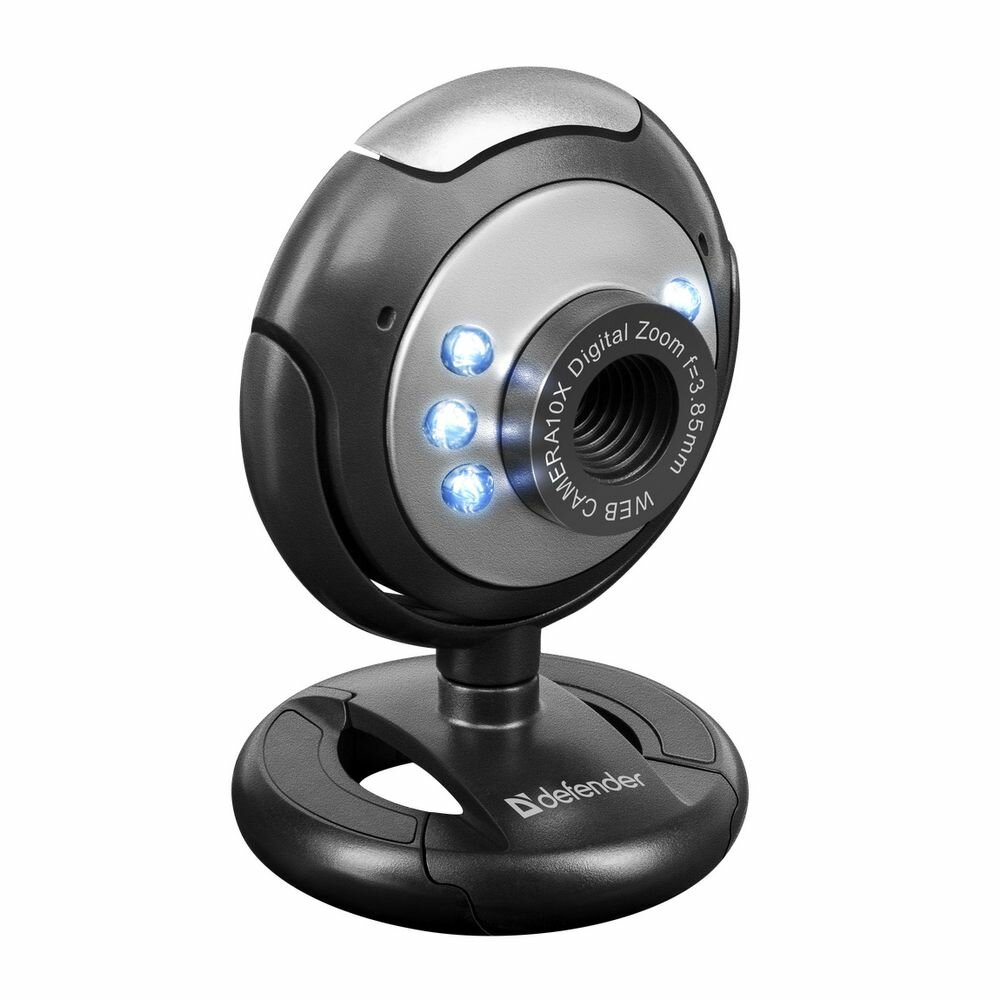 Веб-камера Defender C-110 0.3 МП подсветка кнопка фото (631105)