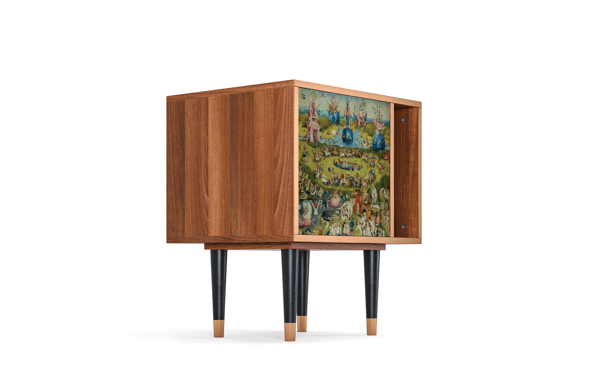 Прикроватная тумба - STORYZ - S2 The Garden by Hieronymus Bosch, 58 x 69 x 48 см, Орех - фотография № 4