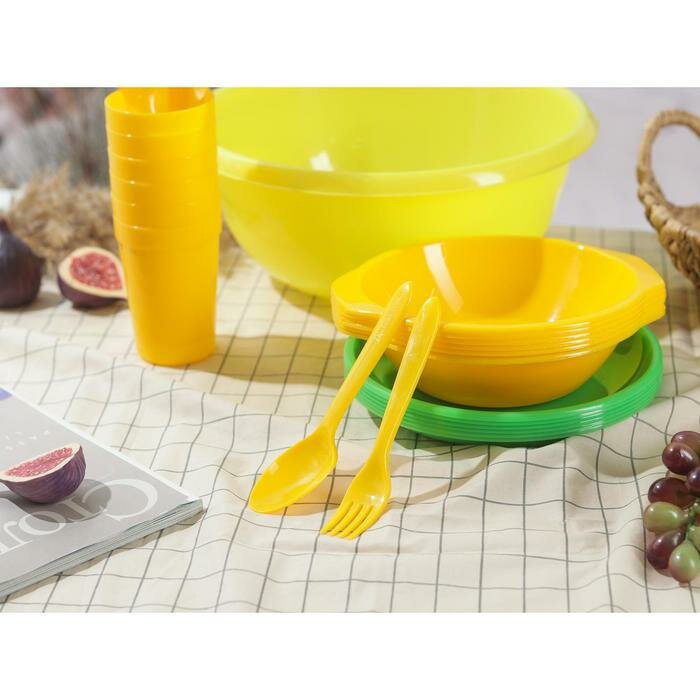 Набор посуды Альт-Пласт «Всегда с собой», на 6 персон, 32 предмета - фотография № 10