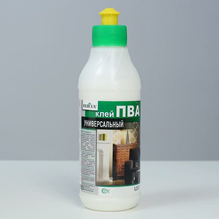 фото Клей ПВА ECOLUX универсальный 0,25 л