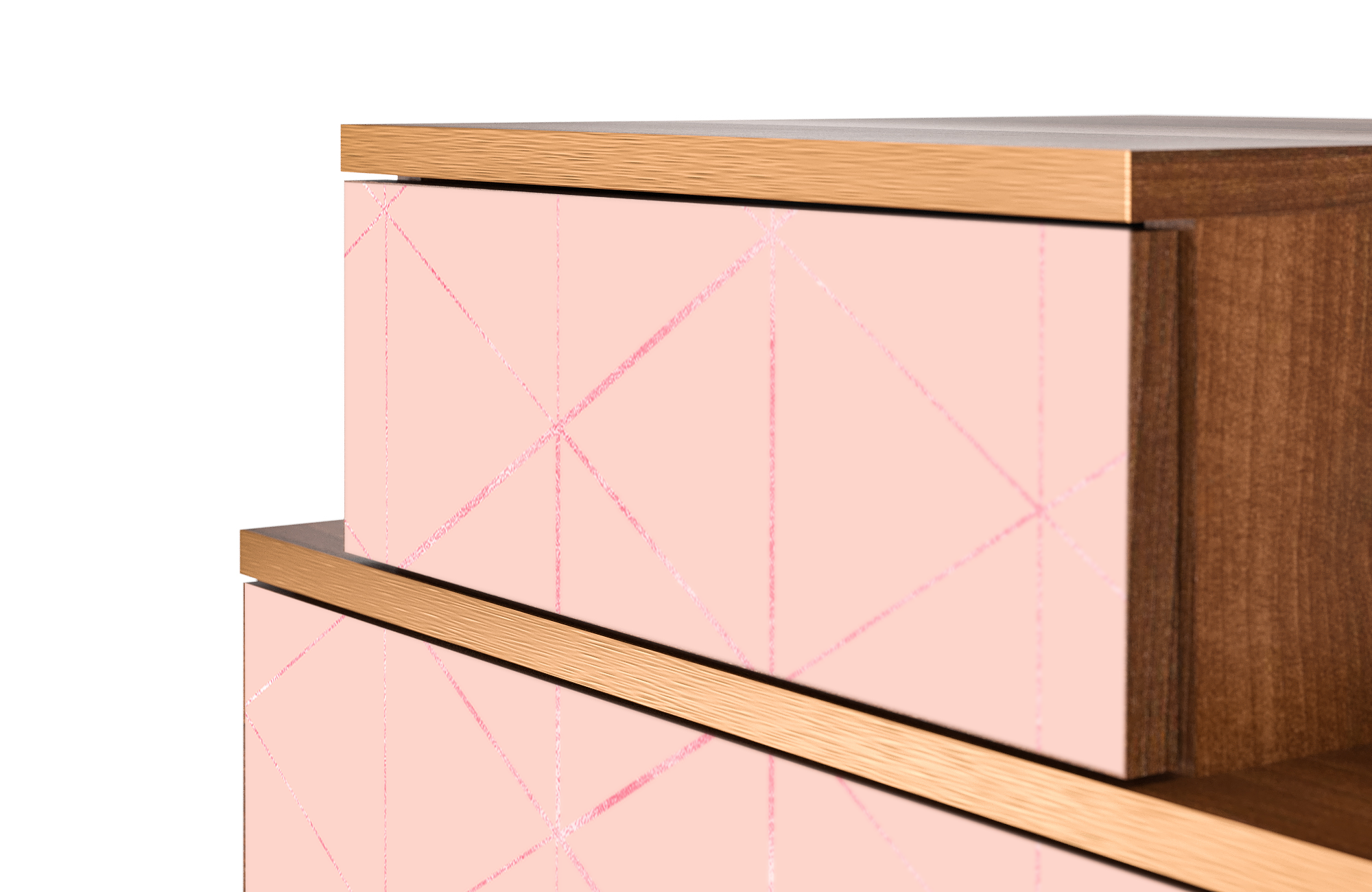 Прикроватная тумба - STORYZ - NS1 Rose Quartz, 58 x 58 x 41 см, Орех - фотография № 5