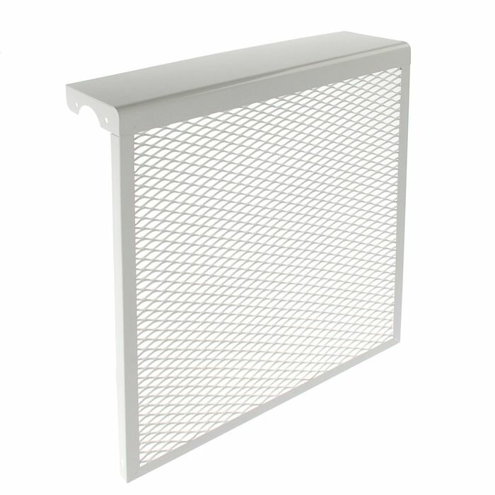 фото Экран на чугунный радиатор, 490 х 610 х 142 мм, 5 секций, металлический, белый