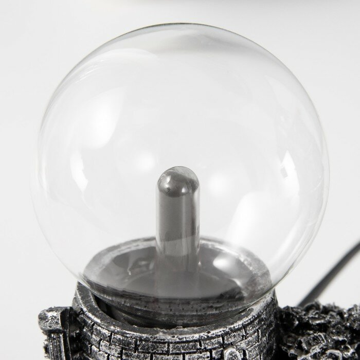 RISALUX Плазменый шар "Пизанская башня" серый 14х10х16 см - фотография № 9
