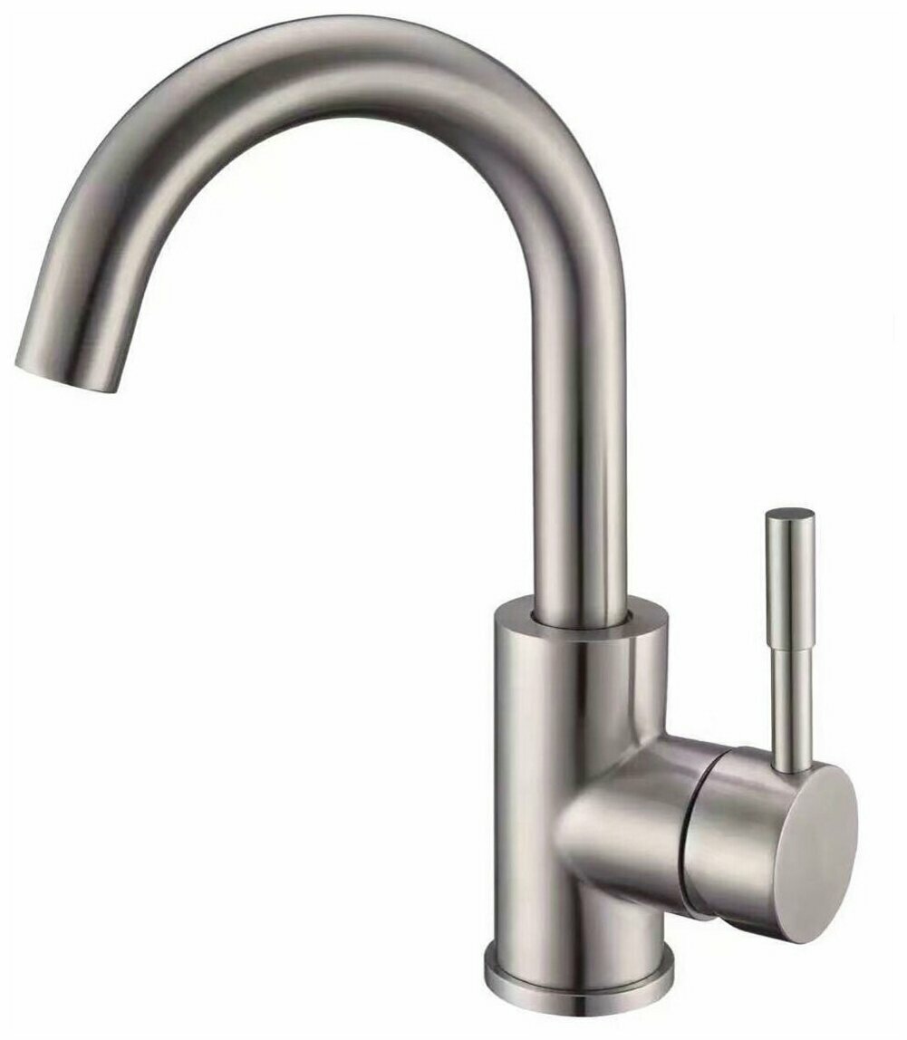 Смеситель для кухни.SUS 001 N (304) CHAMPION с поворотным изливом однорычажный.