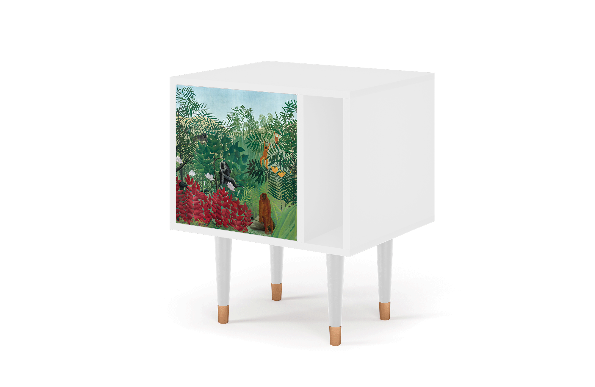 Прикроватная тумба - STORYZ - S2 Jungles in Paris by Henri Rousseau , 58 x 69 x 48 см, Белый - фотография № 3