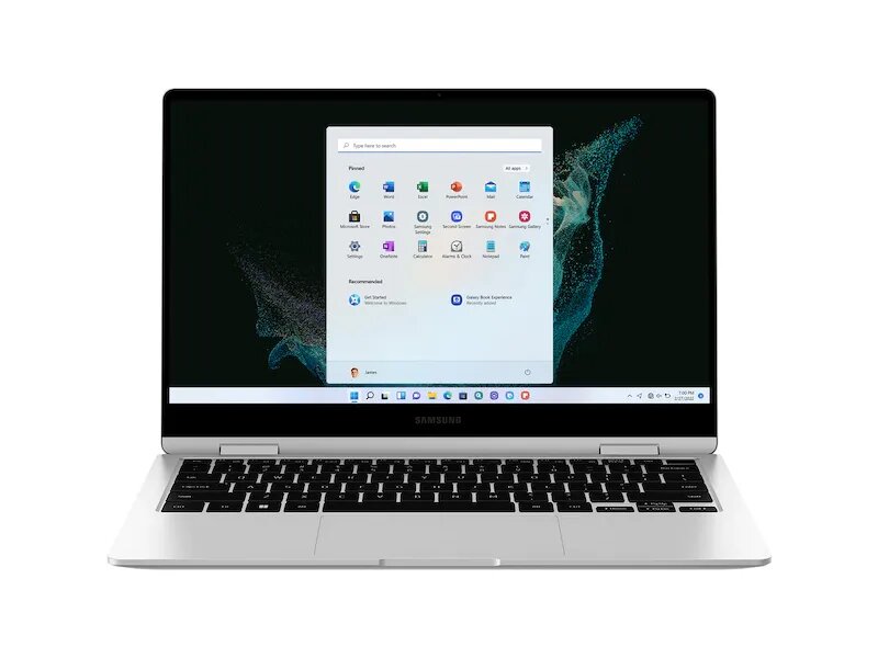 Ноутбук Samsung Galaxy Book2 360 730QED-KB2 (Intel Core i5-1235U 900MHz/8GB/256GB/13.3" 1920x1080 Сенсорный/Intel Iris Xe Graphics/Win 11 Home) Silver