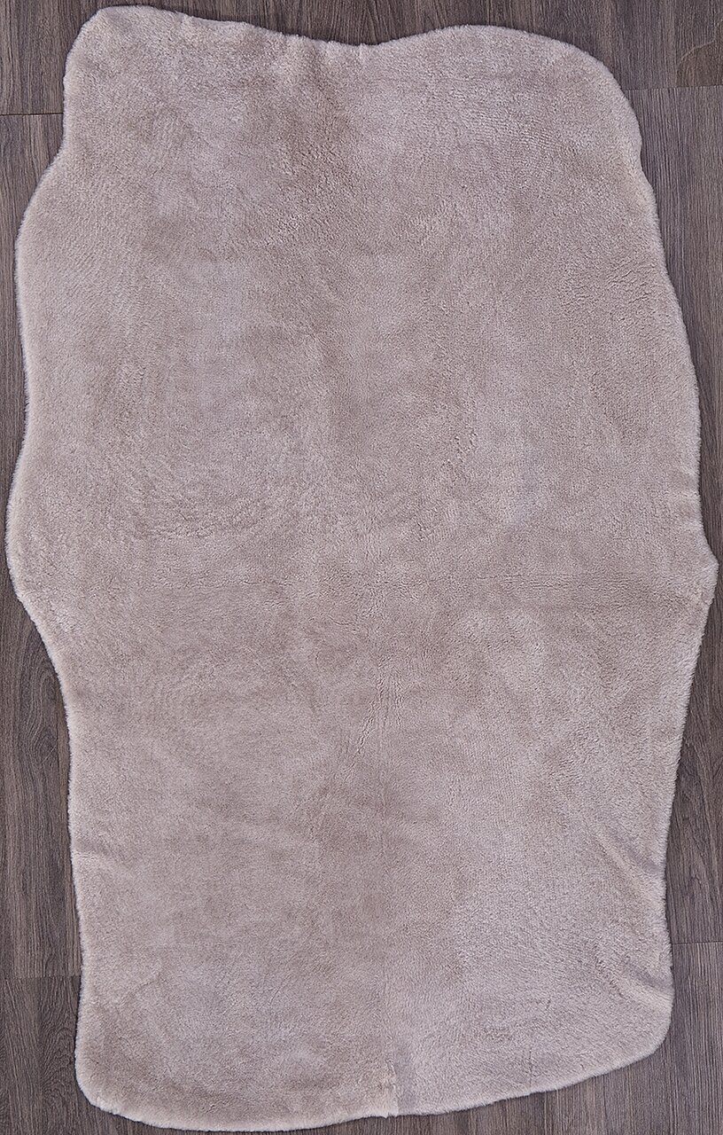 Ковер Мутон Sheepskin - Прямоугольник Серый, Однотонный, Австралия (95 см. на 190 см.) - фотография № 2