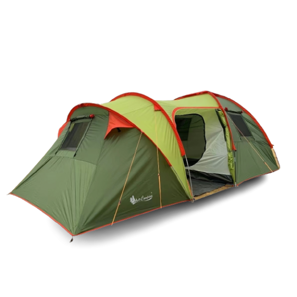 6-ти местная туристическая кемпинговая двухслойная палатка шатер, двухкомнатная с тамбуром TERBO MIR 1-810