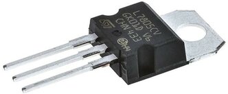 Стабилизатор напряжения STMicroelectronics L7805CV, 1,5А, нерегулируемый, 5В, TO220, THT, 1шт