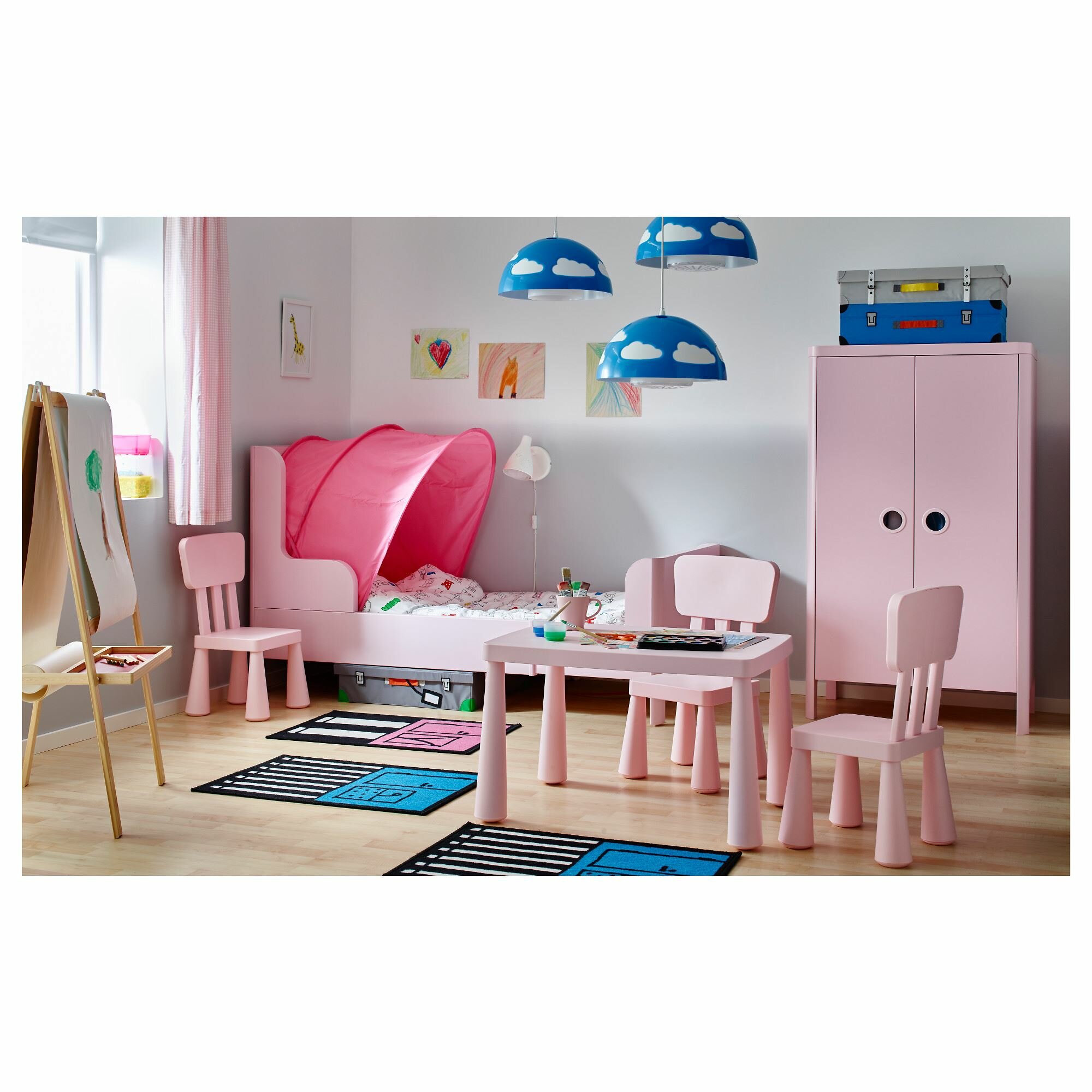 Икея / IKEA SUFFLETT, суффлетт, балдахин, розовый, 70/80/90