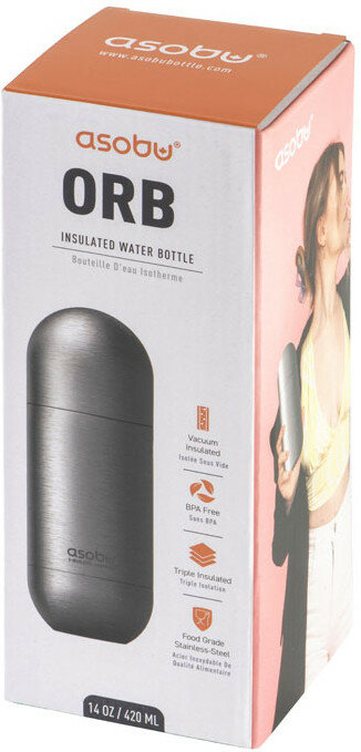 Термос Asobu ORB, серебристый, квадратная упаковка - фотография № 7