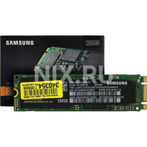 Твердотельный накопитель Samsung 860 EVO 250 ГБ M.2 MZ-N6E250BW