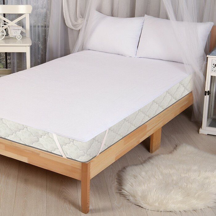 фото Наматрасник Защита и Комфорт с резинкой по углам 90х200 см, хл 80%, п/э 20%