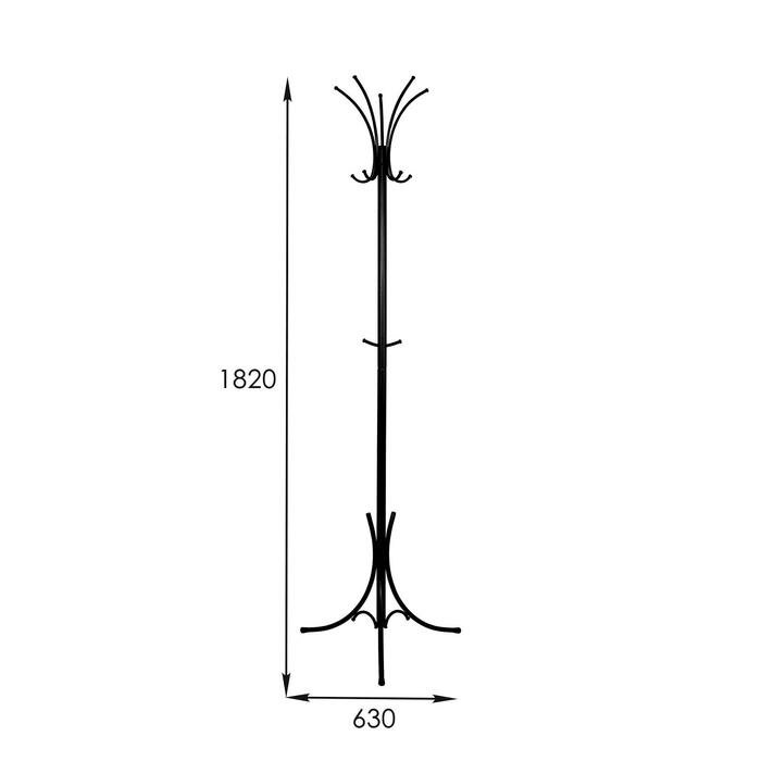 Вешалка напольная «Корона», 63×63×182 см, цвет чёрный - фотография № 7