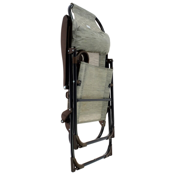 Кресло-шезлонг с полкой КШ2/4, 75 x 59 x 109 см, серый - фотография № 3