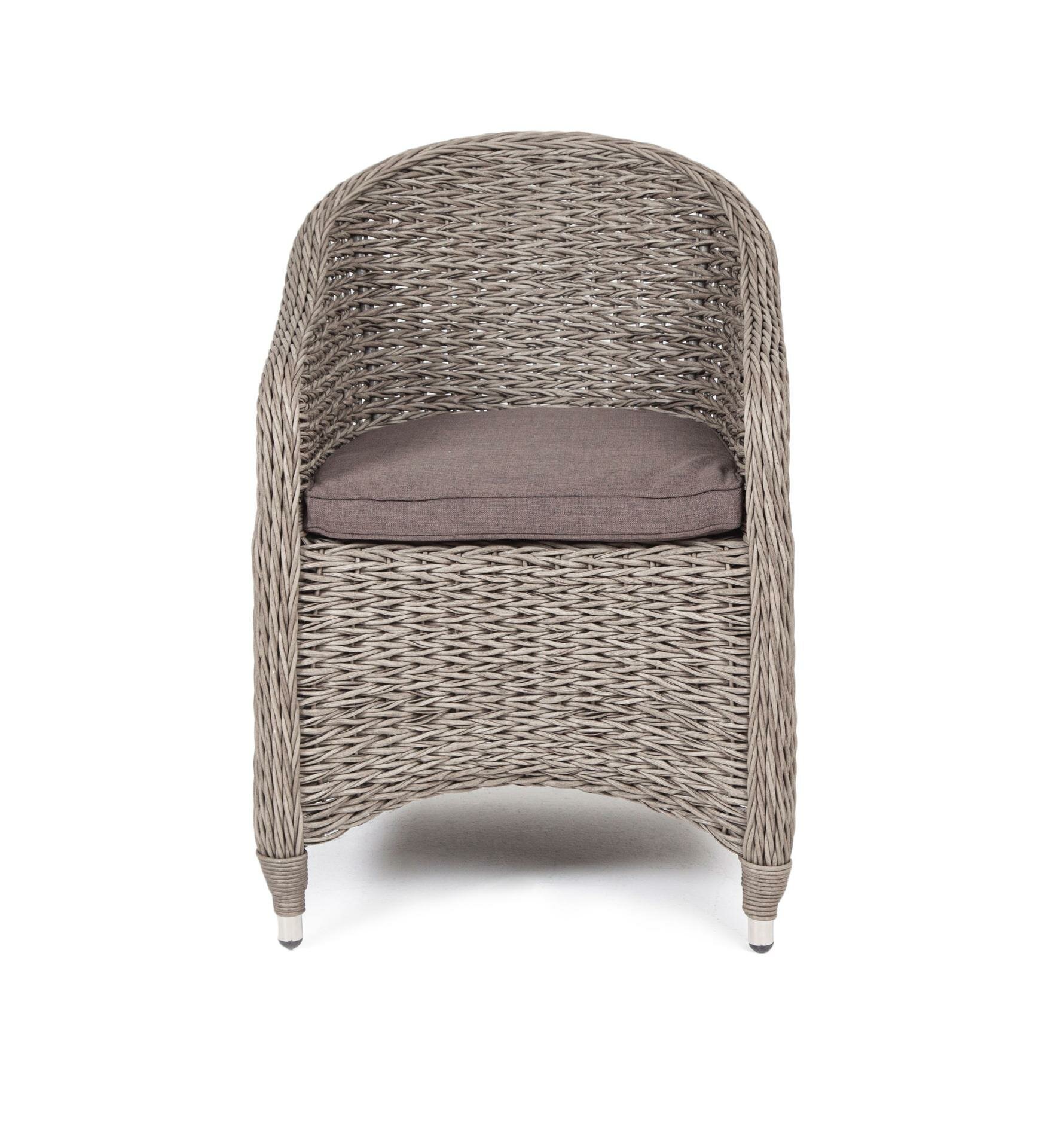 "Равенна" плетеное кресло из искусственного ротанга , серый (гиацинт) - фотография № 2