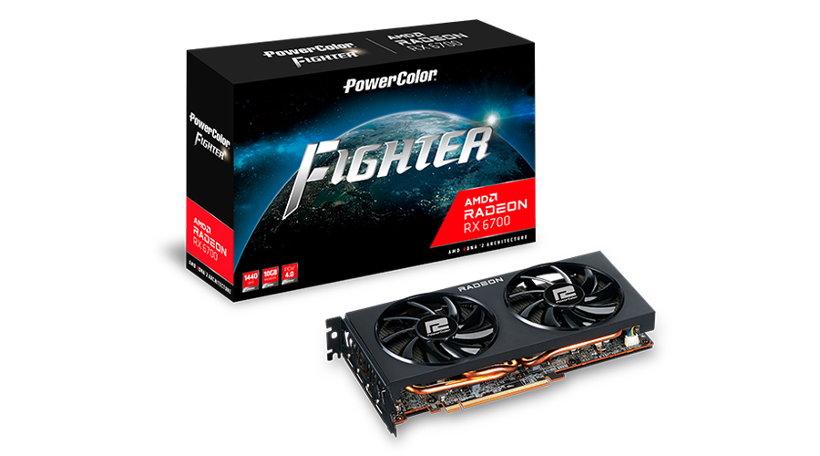 Видеокарта PowerColor Fighter Radeon RX 6700 10GB (AXRX 6700 10GBD6-3DH/OC)