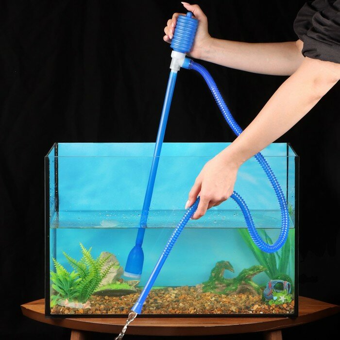 Сифон для аквариума "Пижон", с фильтрующей сеткой, 1,2 м 7121129 - фотография № 1