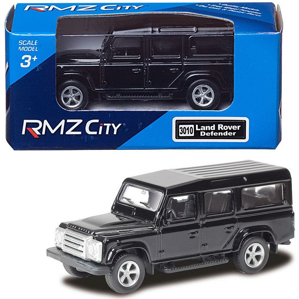 Uni-Fortune Машинка металлическая RMZ City 1:64 Land Rover Defender, Цвет Чёрный