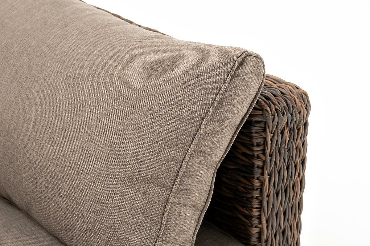 Диван 4SIS "Лунго" трансформирующийся диван из искусственного ротанга (гиацинт), цвет коричневый арт. YH-C1033W-SET TWbrown - фотография № 16