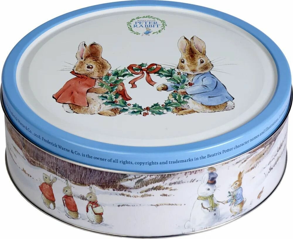 Сдобное печенье "Кролики с гирляндой"(серия "Кролик Питер"), 400гр., Jacobsens - фотография № 1