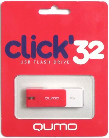 Флеш-карта QUMO 32GB USB 2.0 Click Crimson, цвет корпуса алый