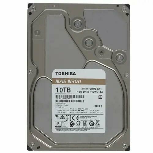 Жесткий диск Toshiba N300 NAS HDWG11AUZSVA 10Tb