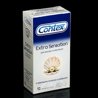 Презервативы Contex Extra Sensation с крупными точками и ребрами, 12 шт