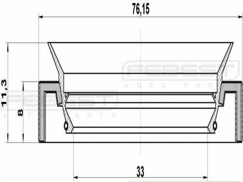 Сальник привода (35x76x8x11.3) Febest 95HAY-35760813L Honda: 91205-PWR-003 Honda Airwave. Honda Ballade Viii Седан (Fd