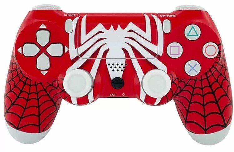 Беспроводной геймпад для PlayStation 4 модель Spider Man V2. Джойстик совместимый с PS4 PC и Mac Apple Android