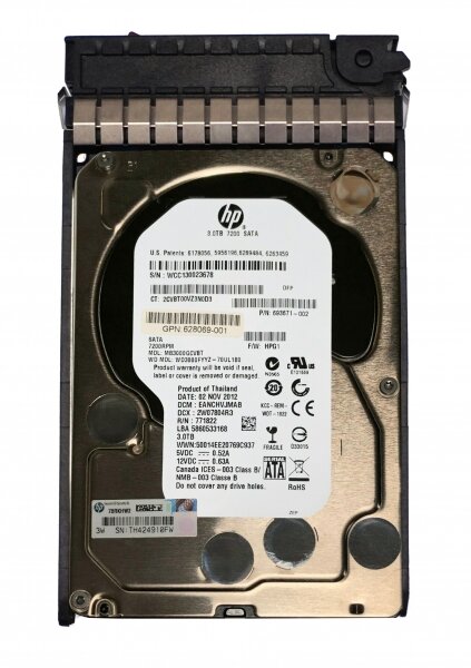 Жесткий диск HP WD3000FYYZ-70UL180 3Tb 7200 SATAIII 3.5" HDD