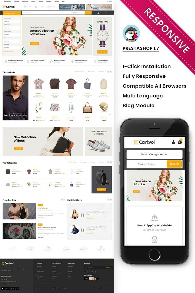 Cartvol - The Mega Fashion Responsive Тема PrestaShop