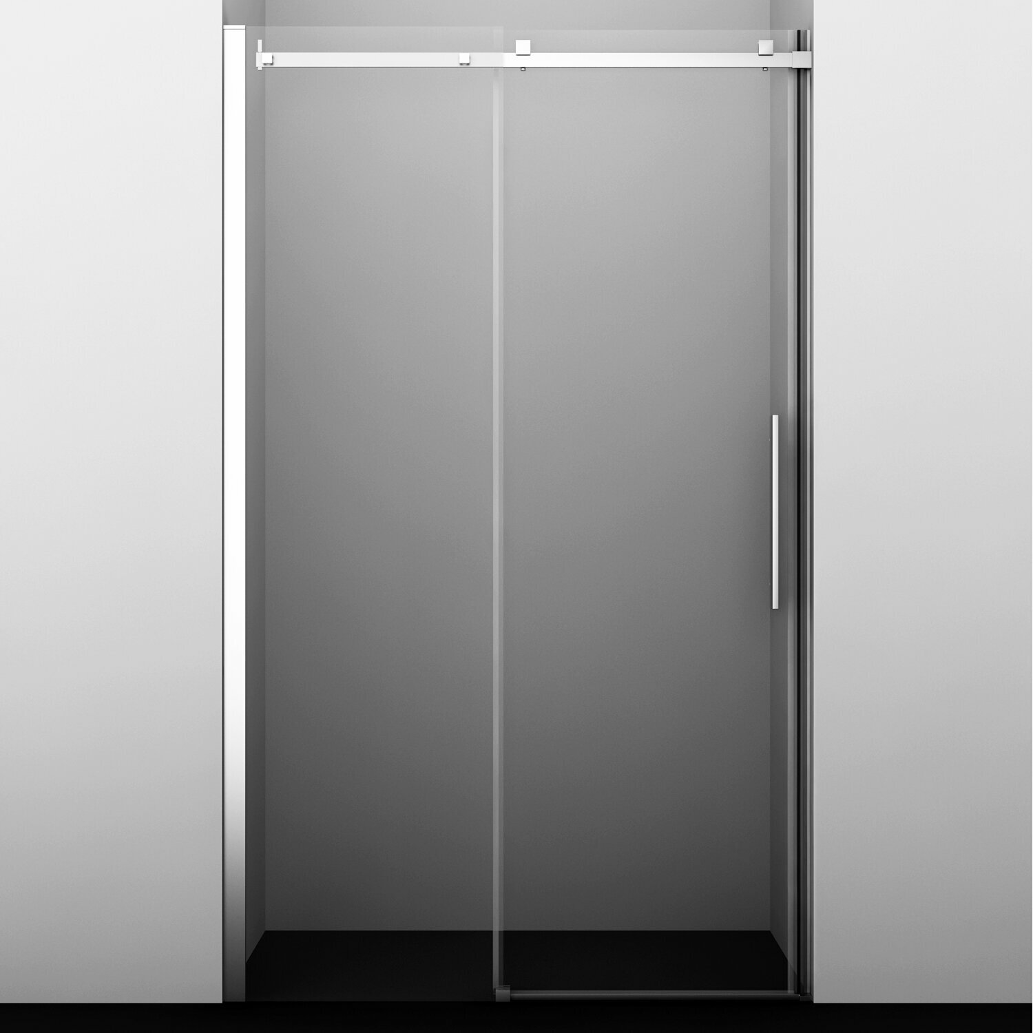 Душевая дверь, хром, прозрачное стекло, WasserKRAFT Alme 15R05